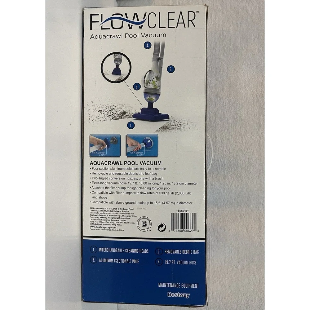 Bestway FlowClear Aquacrawl Vacuum Cleaner for Above Ground Pool Cleaning
